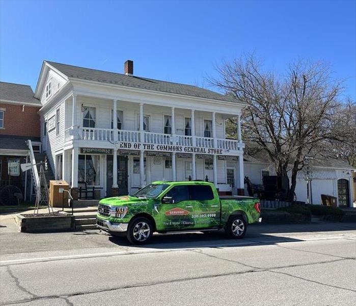 SERVPRO truck outside of General Store