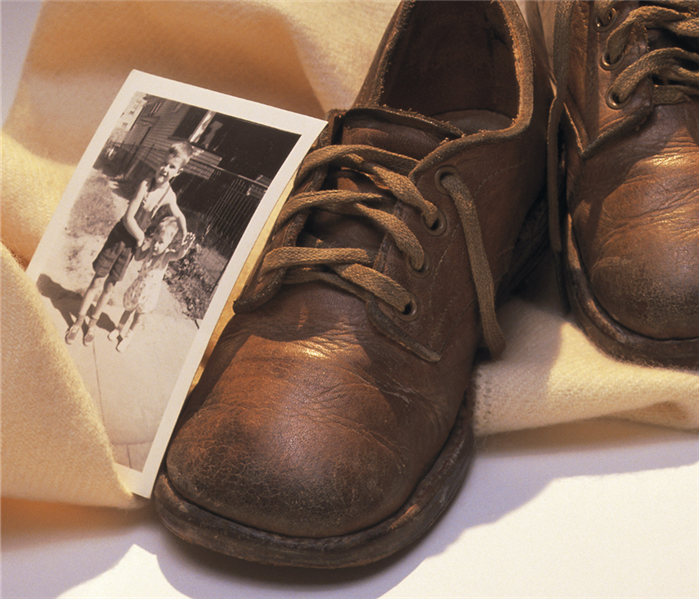 old memorabilia, photo and shoes